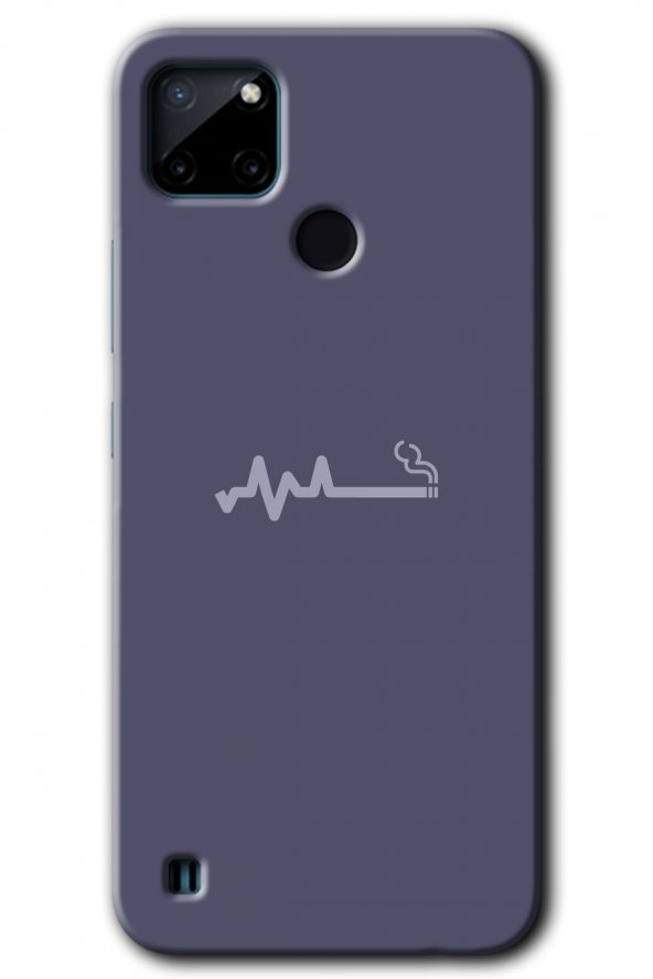 Realme C21 Kılıf HD Desen Baskılı Arka Kapak - Sigara Zararlıdır