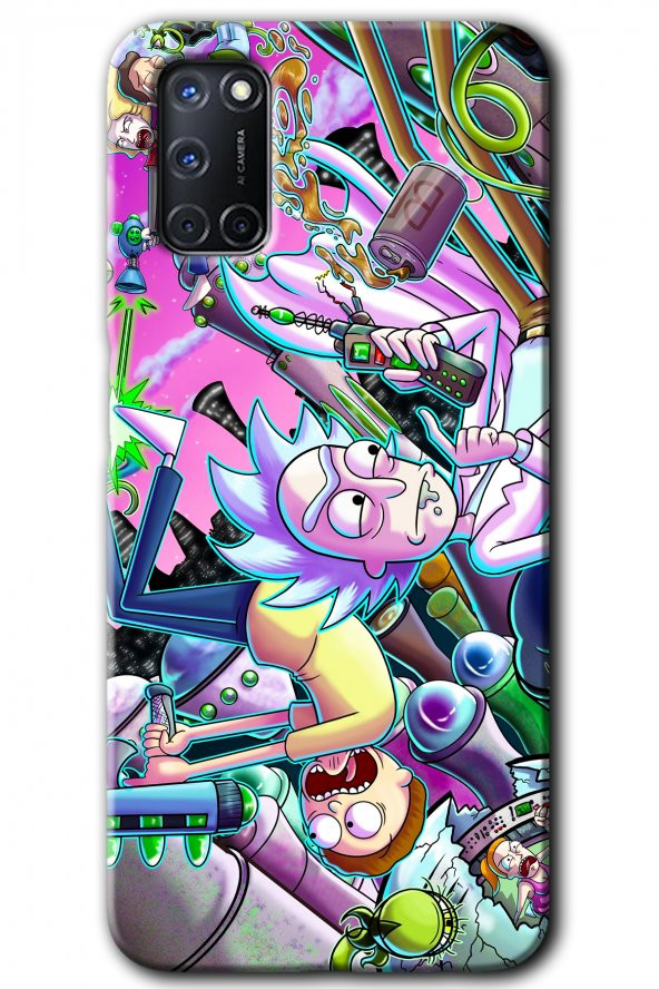 Oppo A52 Kılıf HD Desen Baskılı Arka Kapak - Graffiti Çizgi Film