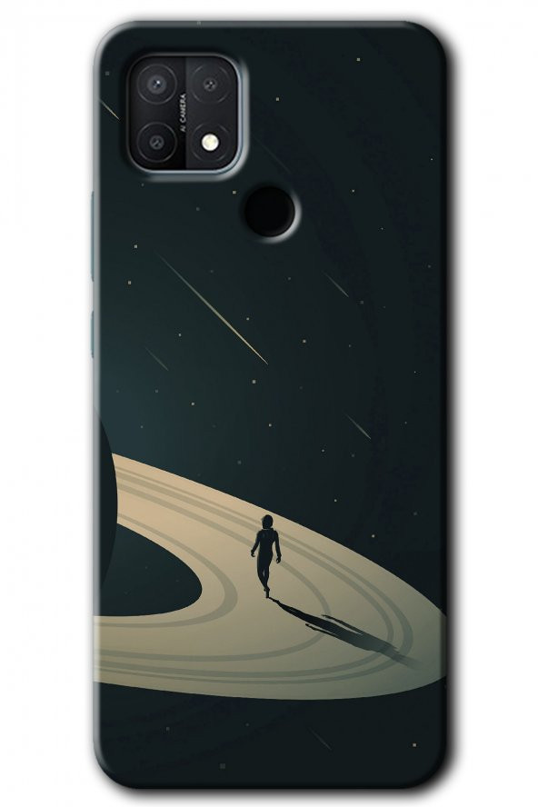 Oppo A15s Kılıf HD Desen Baskılı Arka Kapak - Space Planet