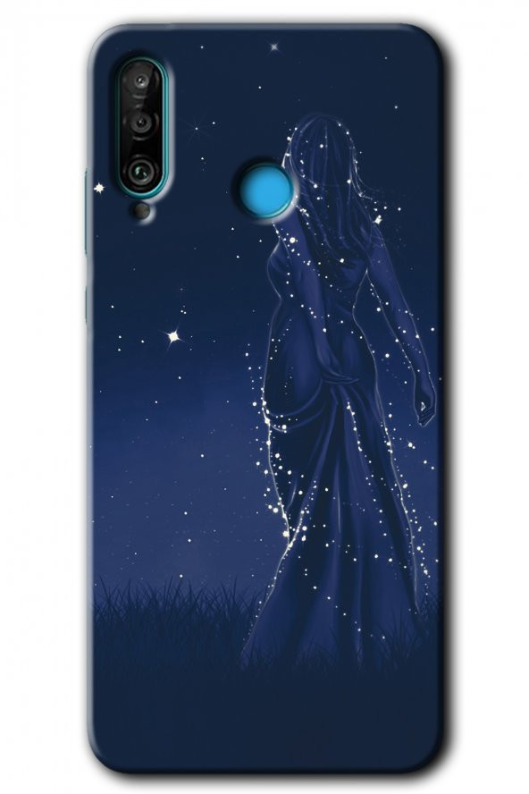 Huawei P30 Lite Kılıf HD Desen Baskılı Arka Kapak - Gecenin Kraliçesi