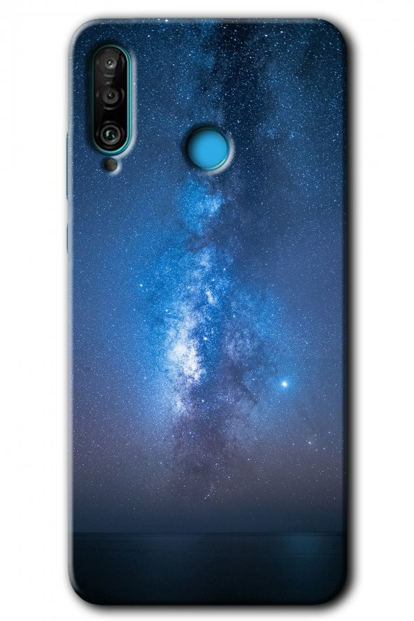 Huawei P30 Lite Kılıf HD Desen Baskılı Arka Kapak - Samanyolu