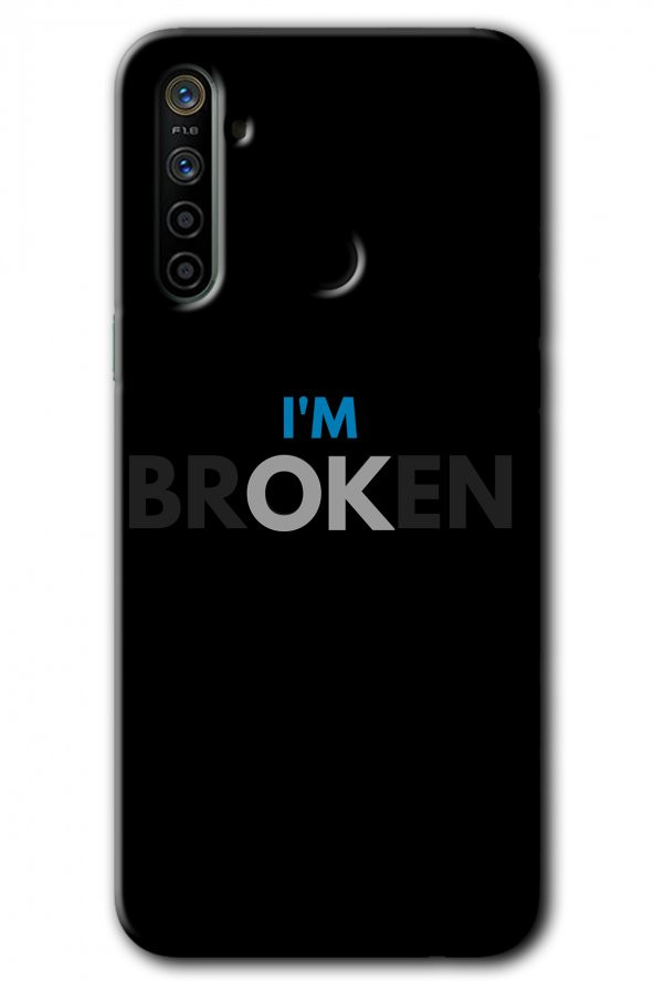 Realme 6i Kılıf HD Desen Baskılı Arka Kapak - Im Broken