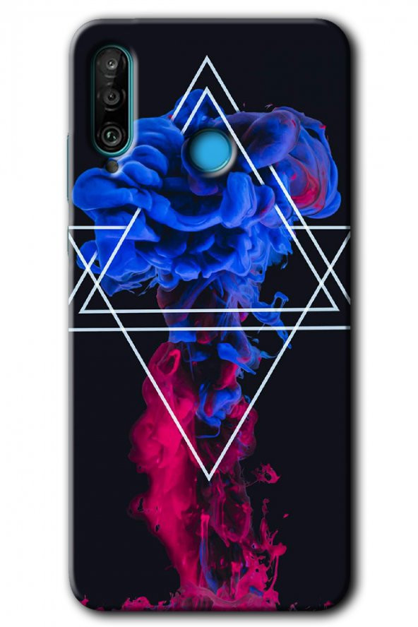 Huawei P30 Lite Kılıf HD Desen Baskılı Arka Kapak - Mekanik Duman 1