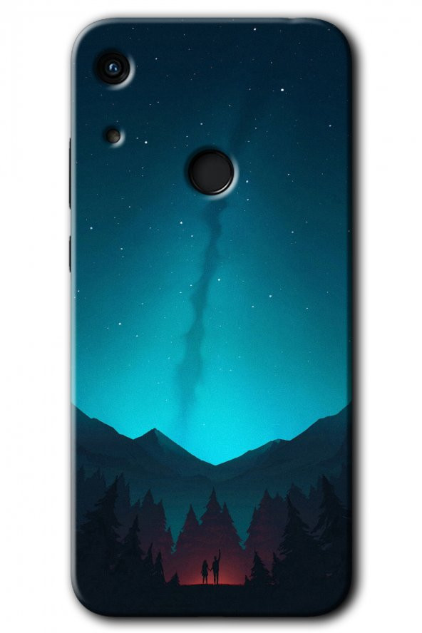 Huawei Y6s Kılıf HD Desen Baskılı Arka Kapak - Night Fores Mount