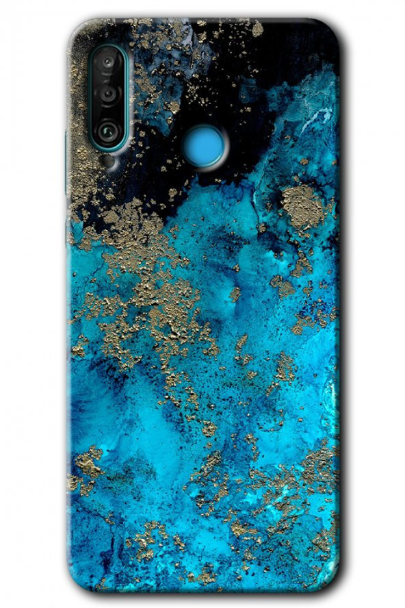 Huawei P30 Lite Kılıf HD Desen Baskılı Arka Kapak - Klas Mermer
