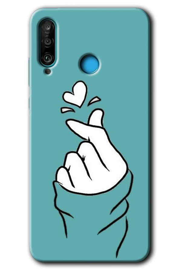 Huawei P30 Lite Kılıf HD Desen Baskılı Arka Kapak - Mutluluk