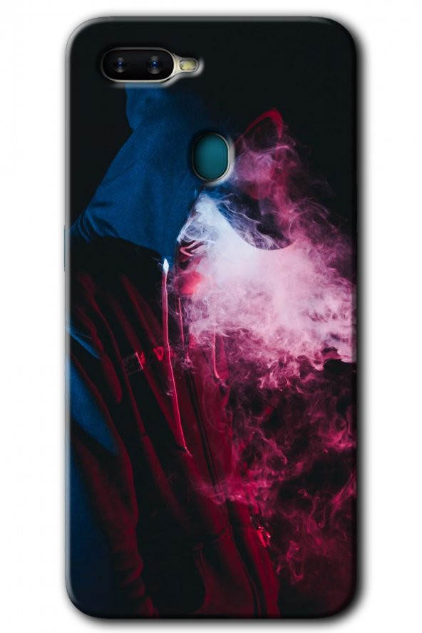Oppo A5s Kılıf HD Desen Baskılı Arka Kapak - Smoke-Man
