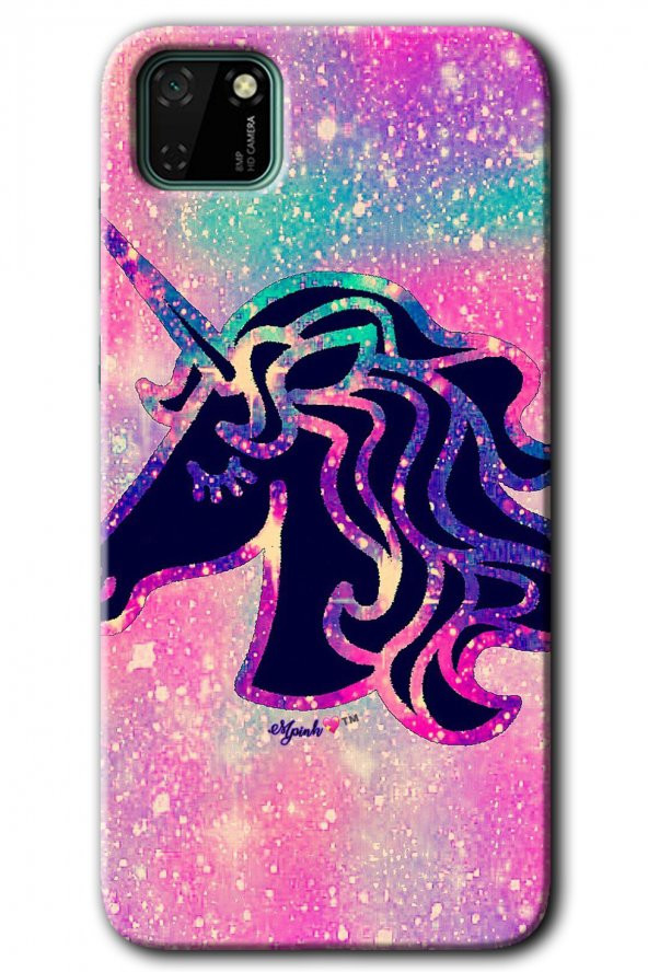 Huawei Y5P Kılıf HD Desen Baskılı Arka Kapak - Unicorn Kristal