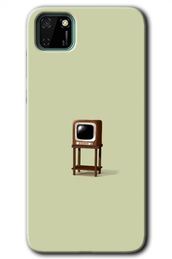 Huawei Y5P Kılıf HD Desen Baskılı Arka Kapak - Retro-TV