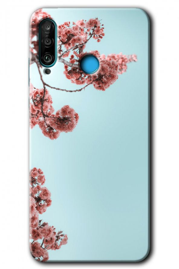 Huawei P30 Lite Kılıf HD Desen Baskılı Arka Kapak - Japon Çiçeği