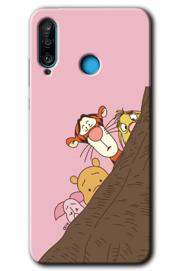 Huawei P30 Lite Kılıf HD Desen Baskılı Arka Kapak - Winnie the Pooh