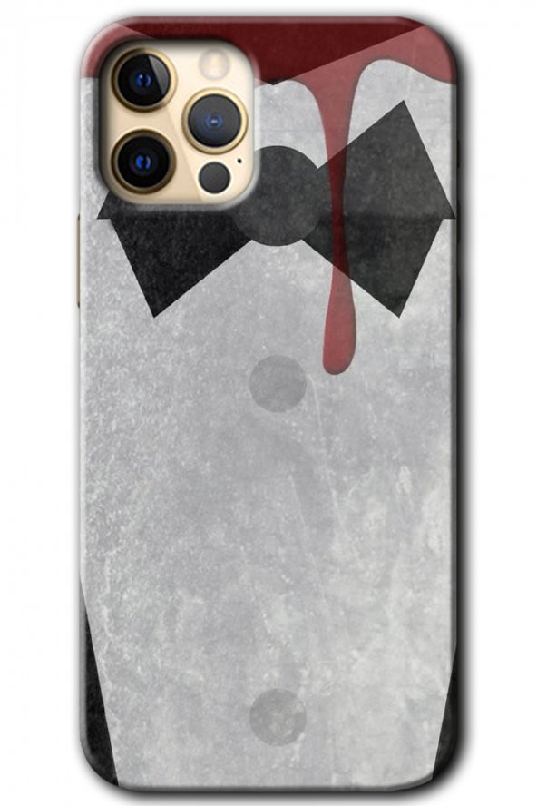 iPhone 12 Pro Max Kılıf HD Desen Baskılı Arka Kapak - Gentleman Blood