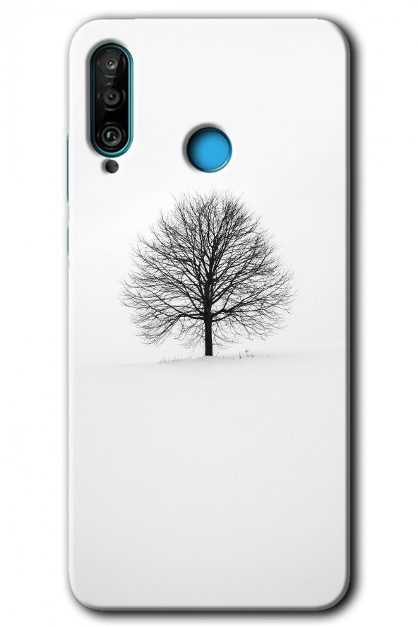 Huawei P30 Lite Kılıf HD Desen Baskılı Arka Kapak - Alone Tree