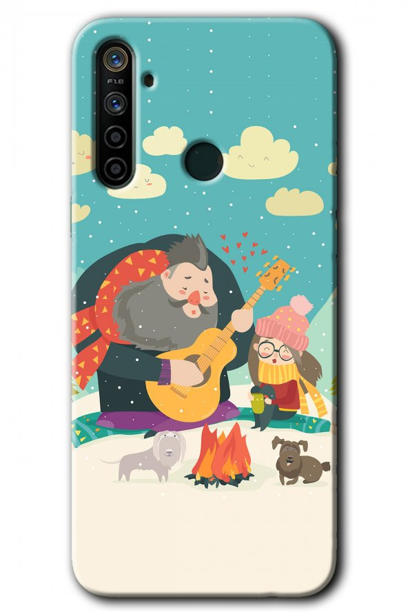 Realme 6i Kılıf HD Desen Baskılı Arka Kapak - Kış Pikniği