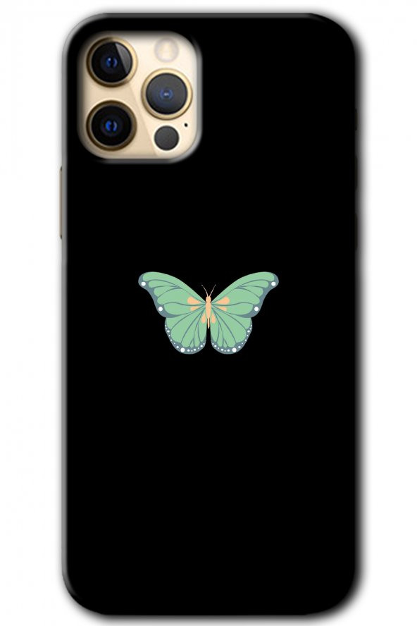 iPhone 12 Pro Max Kılıf HD Desen Baskılı Arka Kapak - Butterfly Tree