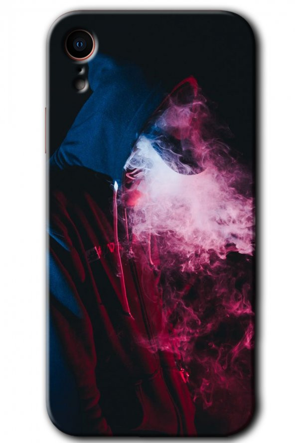iPhone XR Kılıf HD Desen Baskılı Arka Kapak - Smoke-Man - 1