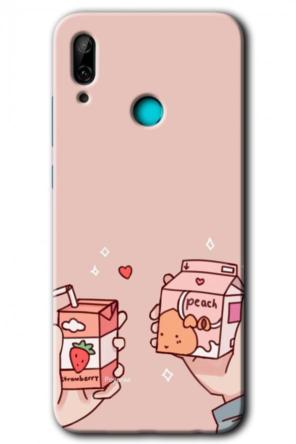 Huawei P smart 2019 Kılıf HD Desen Baskılı Arka Kapak - Meyveli Süt