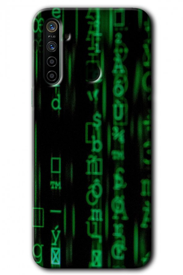 Realme 6i Kılıf HD Desen Baskılı Arka Kapak - Matrix