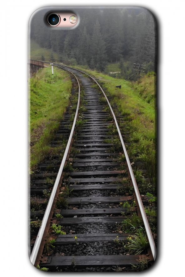 iPhone 6 Kılıf HD Desen Baskılı Arka Kapak - Tren Yolu - 1
