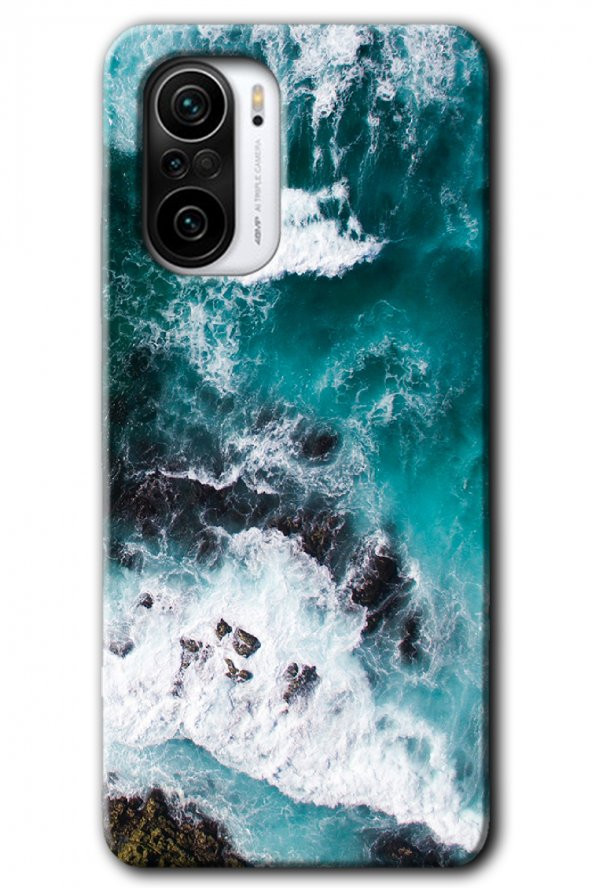 Redmi K40 Pro Kılıf HD Desen Baskılı Arka Kapak - Deniz Kıyısı - 1