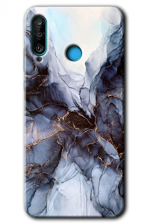 Huawei P30 Lite Kılıf HD Desen Baskılı Arka Kapak - Otantik Mermer