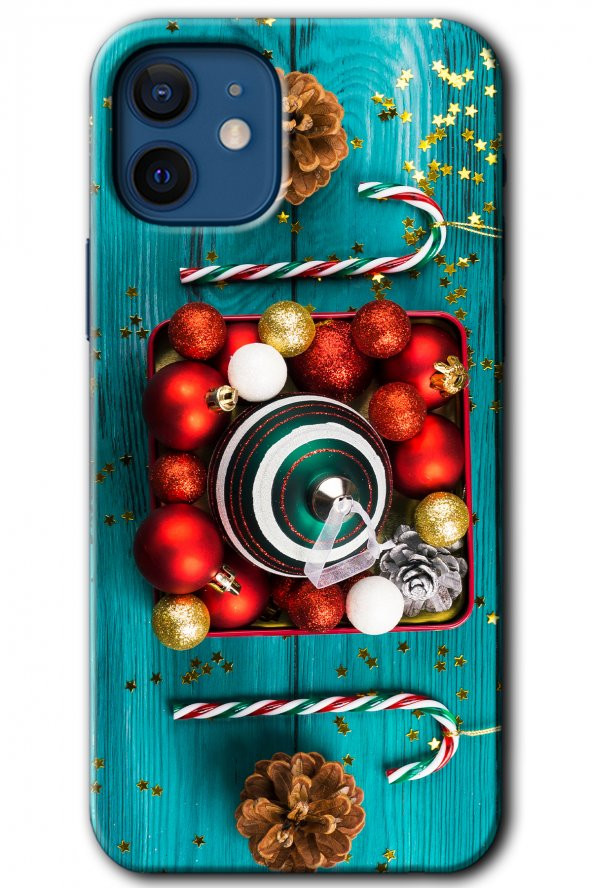 iPhone 12 Mini Kılıf HD Desen Baskılı Arka Kapak - Christmas - 1