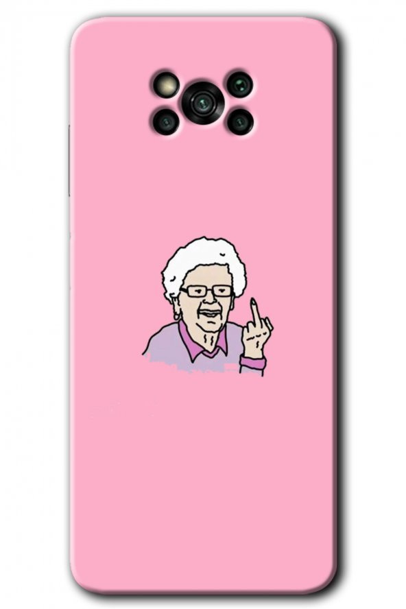 Poco x3 Pro Kılıf HD Desen Baskılı Arka Kapak - Bad Grandmother