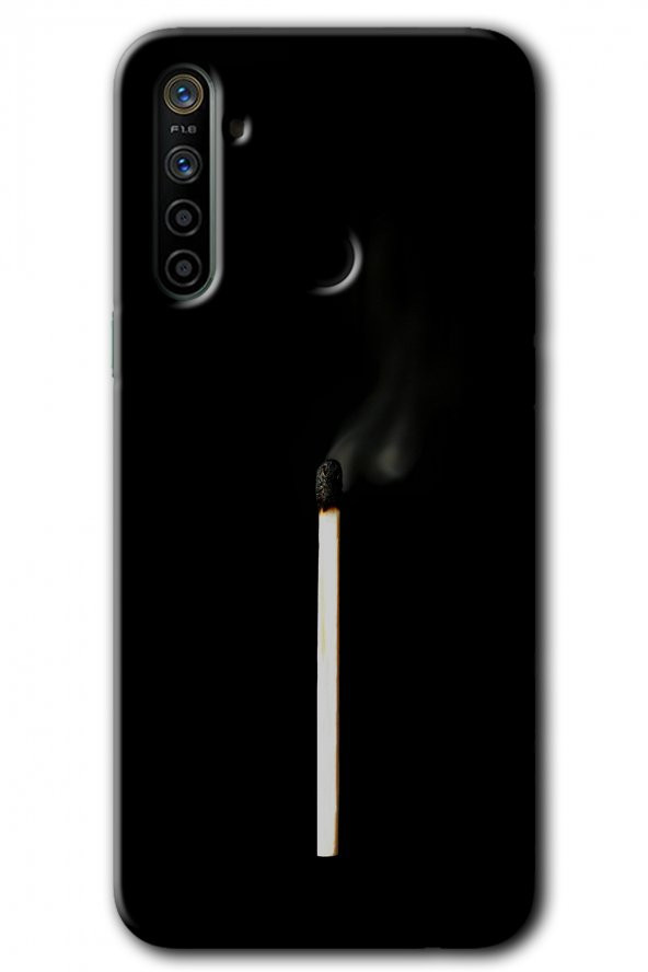 Realme 6i Kılıf HD Desen Baskılı Arka Kapak - Sönmüş Kibrit