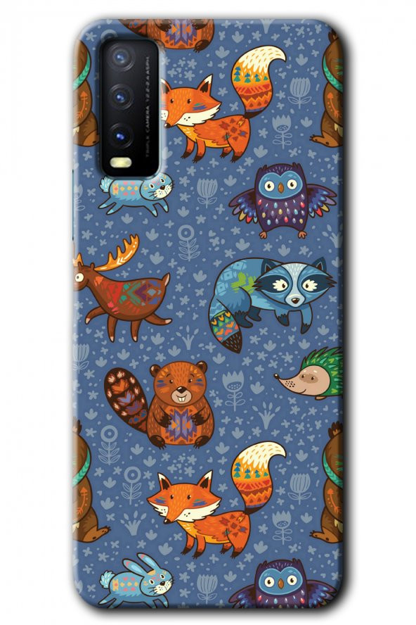Vivo Y11s Kılıf HD Desen Baskılı Arka Kapak - Animals Funny - 1