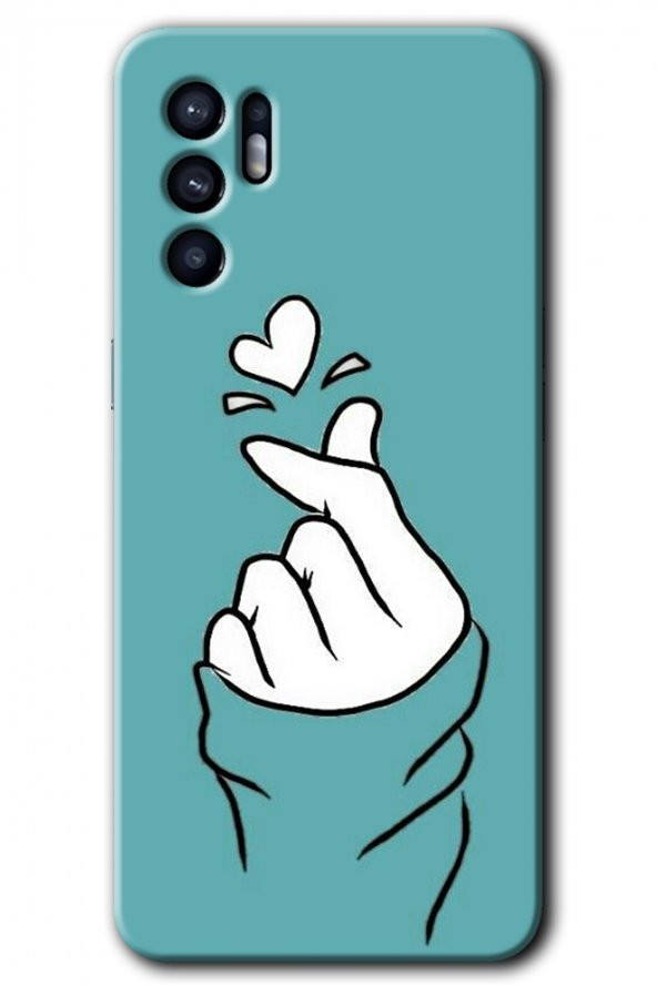 Oppo Reno 6 Kılıf HD Desen Baskılı Arka Kapak - Mutluluk