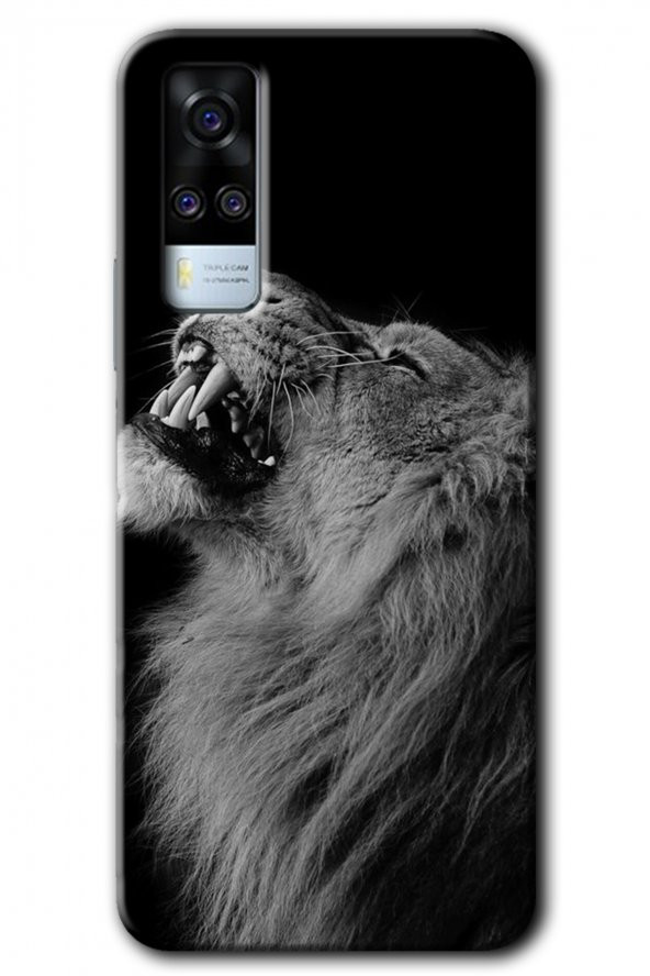 Vivo Y51 Kılıf HD Desen Baskılı Arka Kapak - Lion