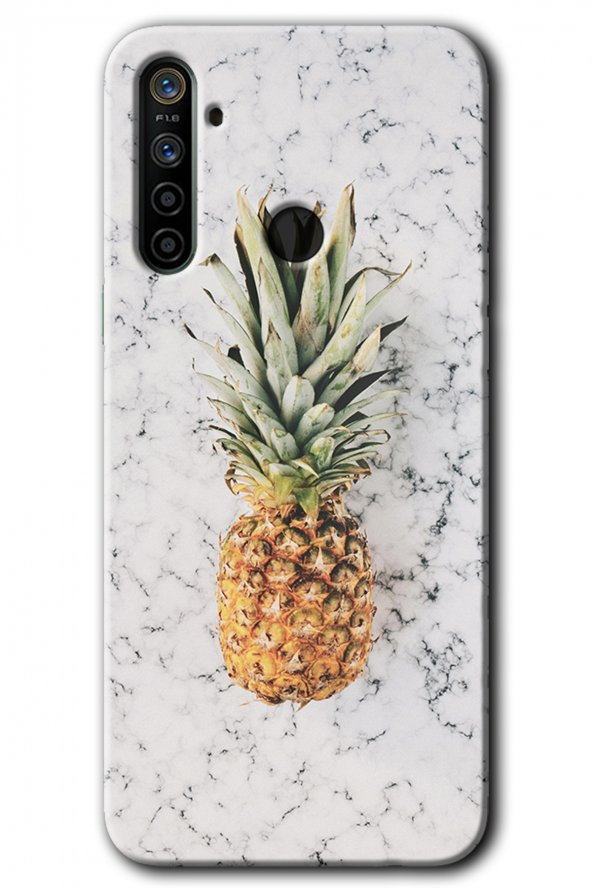 Realme 6i Kılıf HD Desen Baskılı Arka Kapak - Ananas
