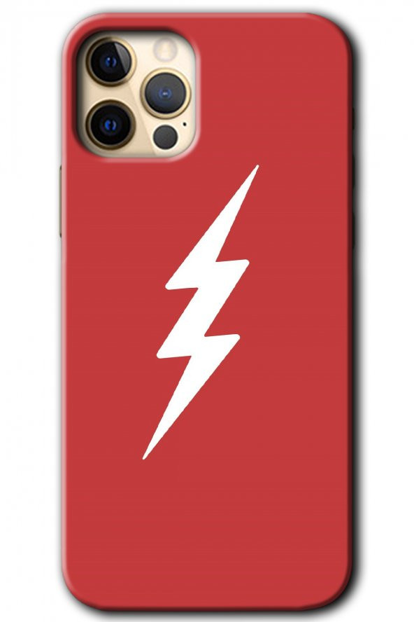 iPhone 12 Pro Max Kılıf HD Desen Baskılı Arka Kapak - Flash Logo