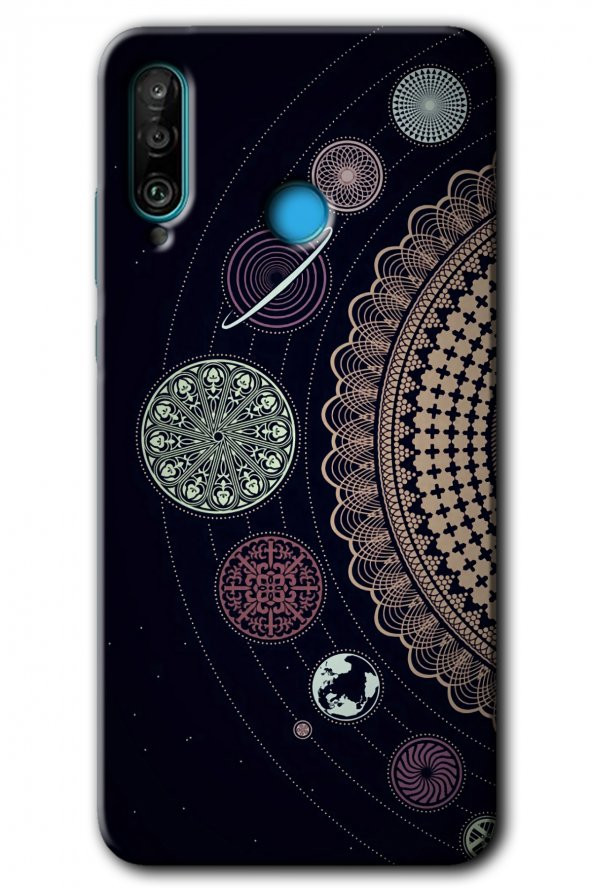 Huawei P30 Lite Kılıf HD Desen Baskılı Arka Kapak - Gezegen Döngüsü