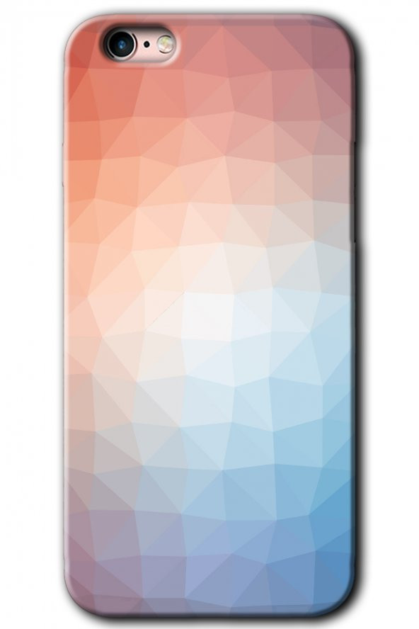 iPhone 6s Plus Kılıf HD Desen Baskılı Arka Kapak - Polygon Graident 3