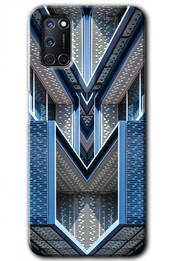 Oppo A52 Kılıf HD Desen Baskılı Arka Kapak - Retro Building