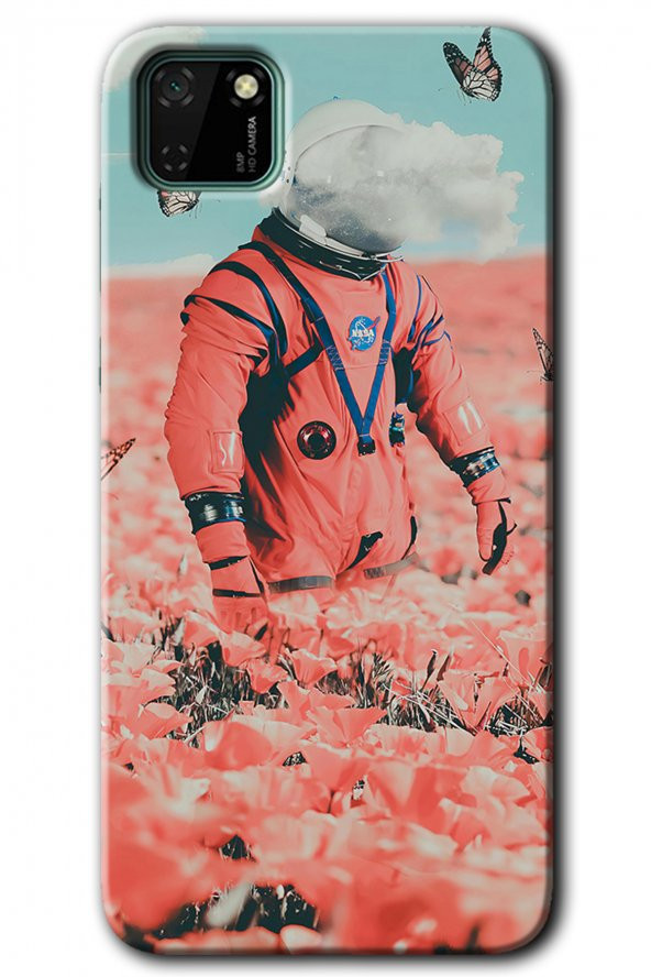 Huawei Y5P Kılıf HD Desen Baskılı Arka Kapak - Uzay Bahçesi