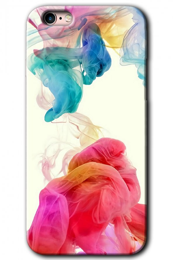 iPhone 6s Plus Kılıf HD Desen Baskılı Arka Kapak - Gökkuşağı Color