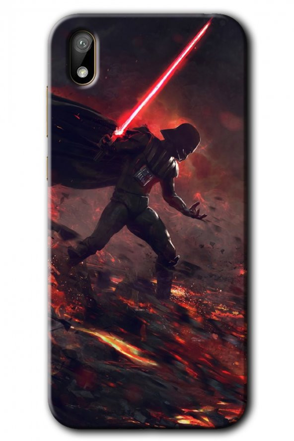 Huawei Y5 2019 Kılıf HD Desen Baskılı Arka Kapak - Darh Vader Wars