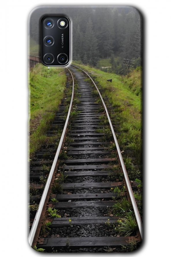 Oppo A52 Kılıf HD Desen Baskılı Arka Kapak - Tren Yolu