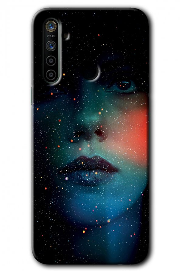 Realme 6i Kılıf HD Desen Baskılı Arka Kapak - Karanlık Kadın