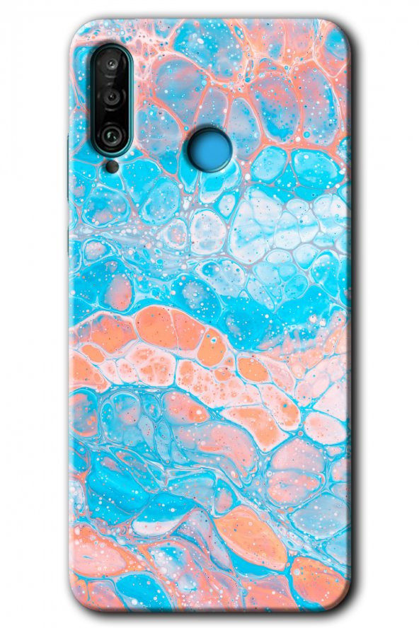 Huawei P30 Lite Kılıf HD Desen Baskılı Arka Kapak - Bubbles 1