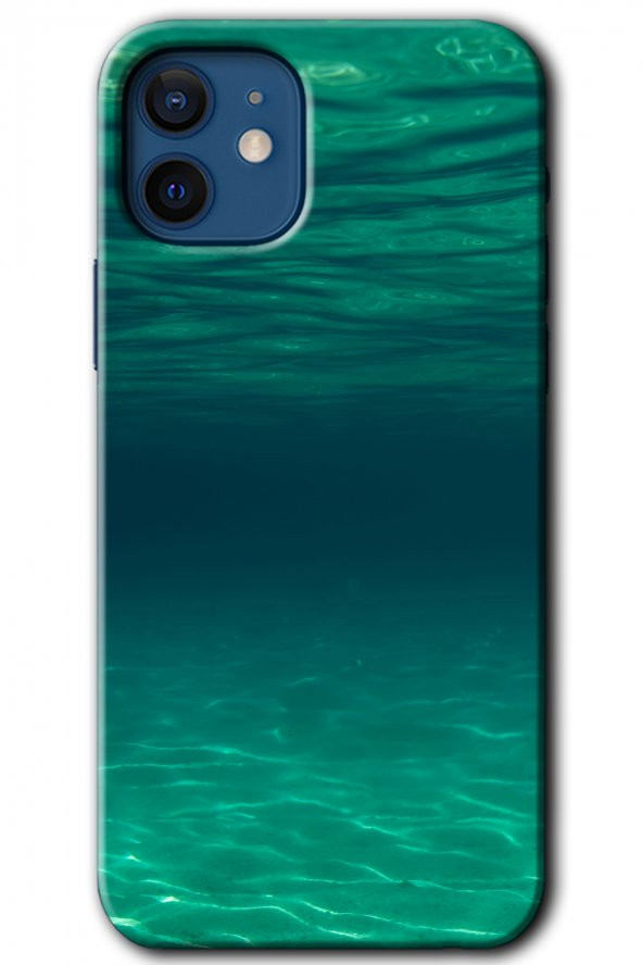 iPhone 12 Mini Kılıf HD Desen Baskılı Arka Kapak - Derin Deniz - 1
