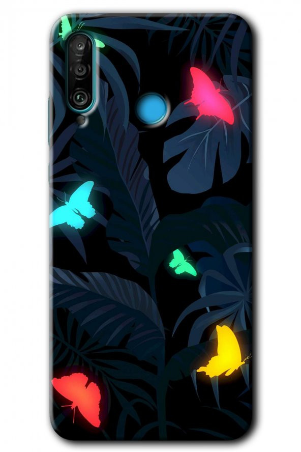 Huawei P30 Lite Kılıf HD Desen Baskılı Arka Kapak - Lighter Butterfly