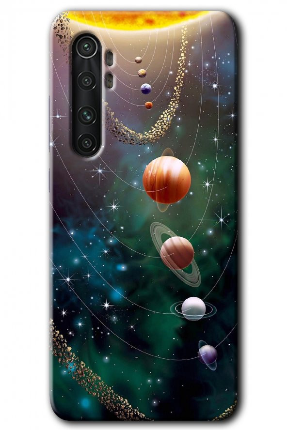 Xiaomi Mi Note 10 Lite Kılıf HD Desen Baskılı Arka Kapak - Cosmos - 1