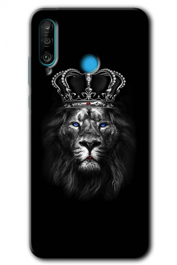 Huawei P30 Lite Kılıf HD Desen Baskılı Arka Kapak - King Lion