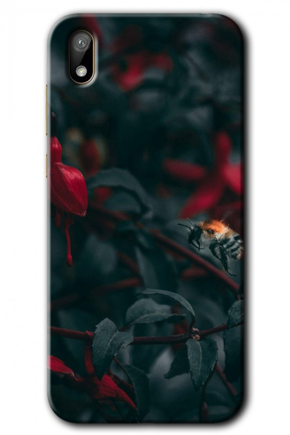 Huawei Y5 2019 Kılıf HD Desen Baskılı Arka Kapak - Avcı Arı - 1