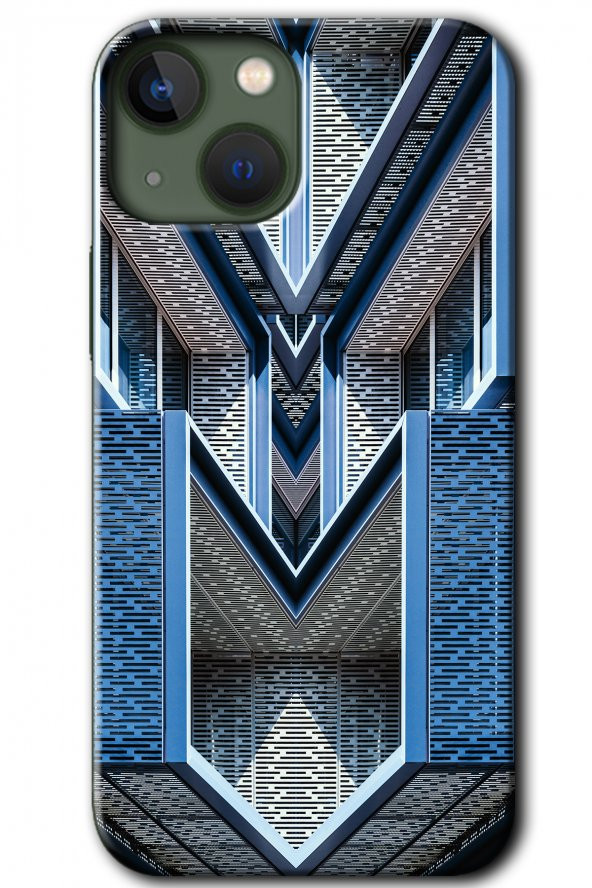 iPhone 13 Kılıf HD Desen Baskılı Arka Kapak - Retro Building