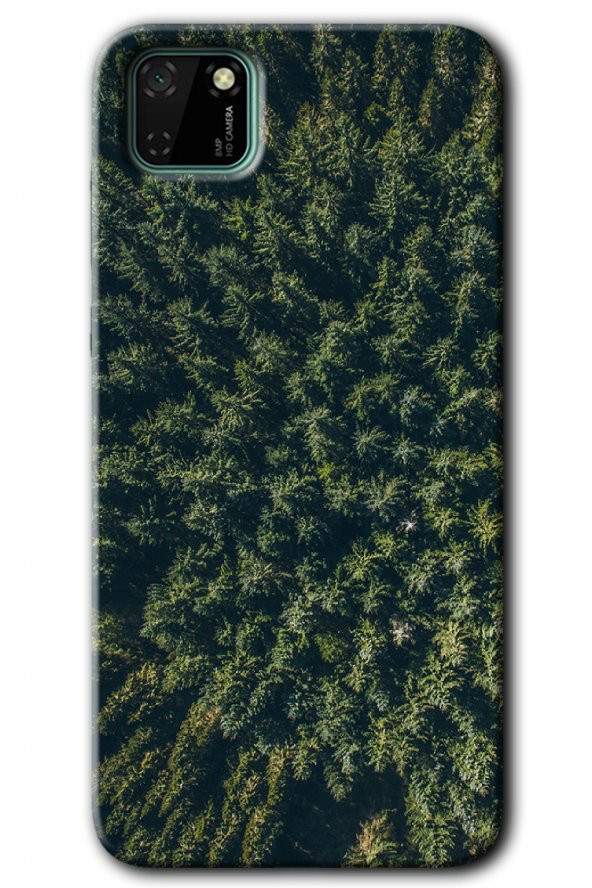 Huawei Y5P Kılıf HD Desen Baskılı Arka Kapak - Çam Ağacı Ormanı