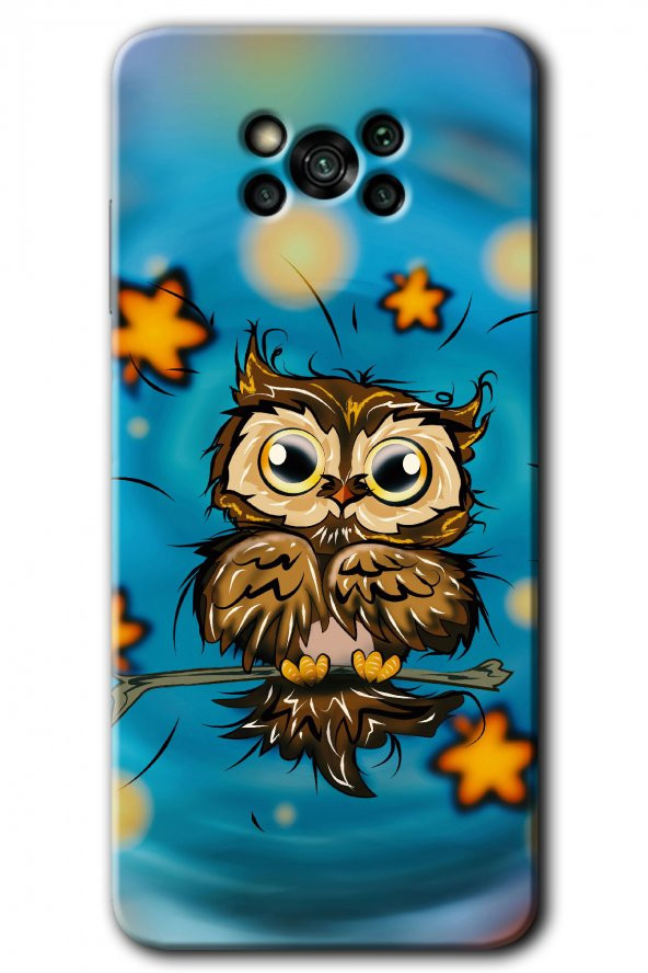 Poco x3 NFC Kılıf HD Desen Baskılı Arka Kapak - Owl Bird Stars